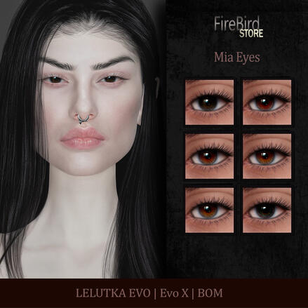 [FB] Mia Eyes Product type: Eyes Format: BoM | HD Compatible with: LeLutka EvoX CAMILA (and all EvoX heads)